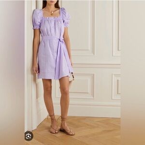 Sleeper Brigitte Linen Mini Dress